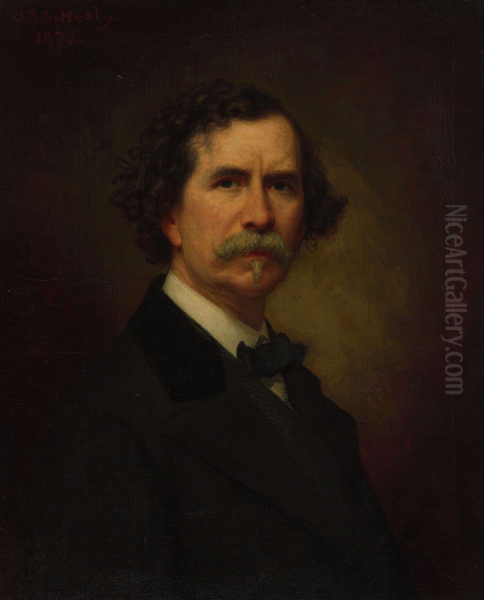 Self-Portrait Oil Painting by George Peter Alexander Healy