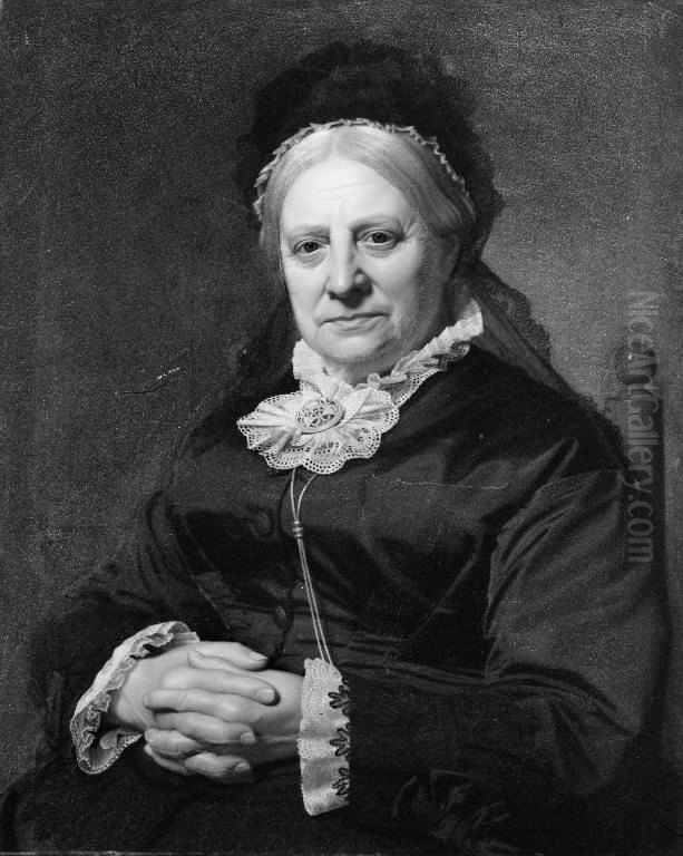 Portraet af fru Dorothea Frederiksen, f. Heering Oil Painting by Frederik Vermehren