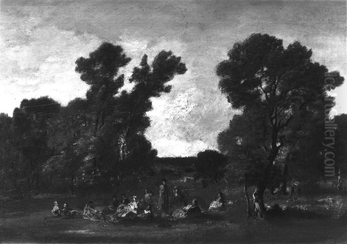 Landscape with Figures Oil Painting by Narcisse Virgilio Diaz Landscape with Figures Oil Painting by Narcisse Virgilio Diaz