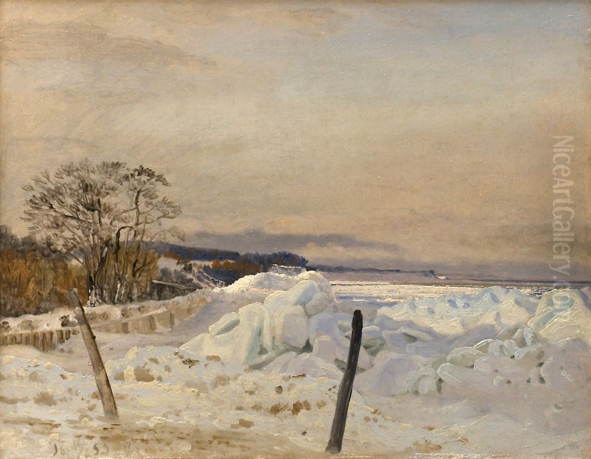 Isskruninger ved Tarbaek Oil Painting by Vilhelm Kyhn