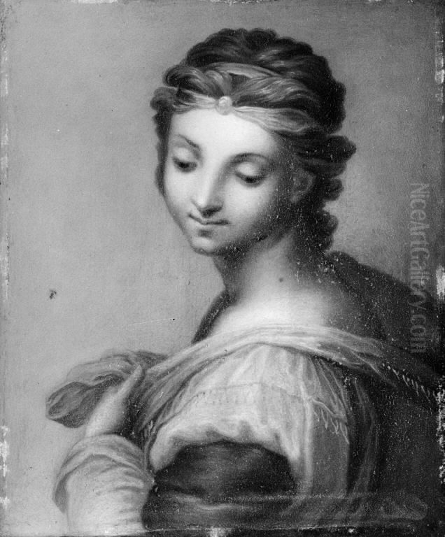 Den hellige Barbara Oil Painting by Peder Als