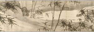 Bamboo-Covered Stream in Spring Rain