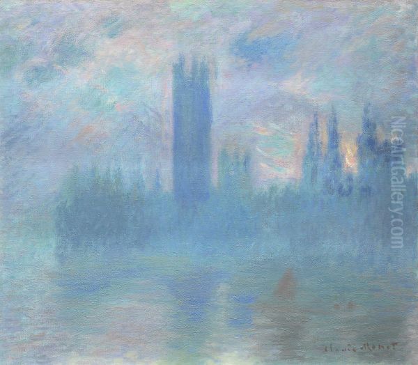 Houses of Parliament, London Oil Painting by Claude Monet