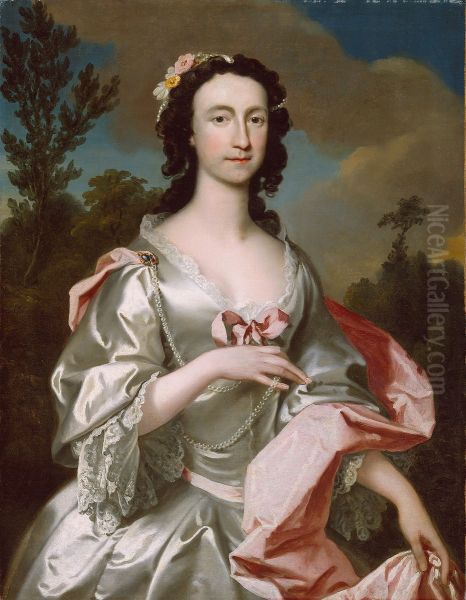 Mrs. Freeman Flower Oil Painting by Joseph Highmore