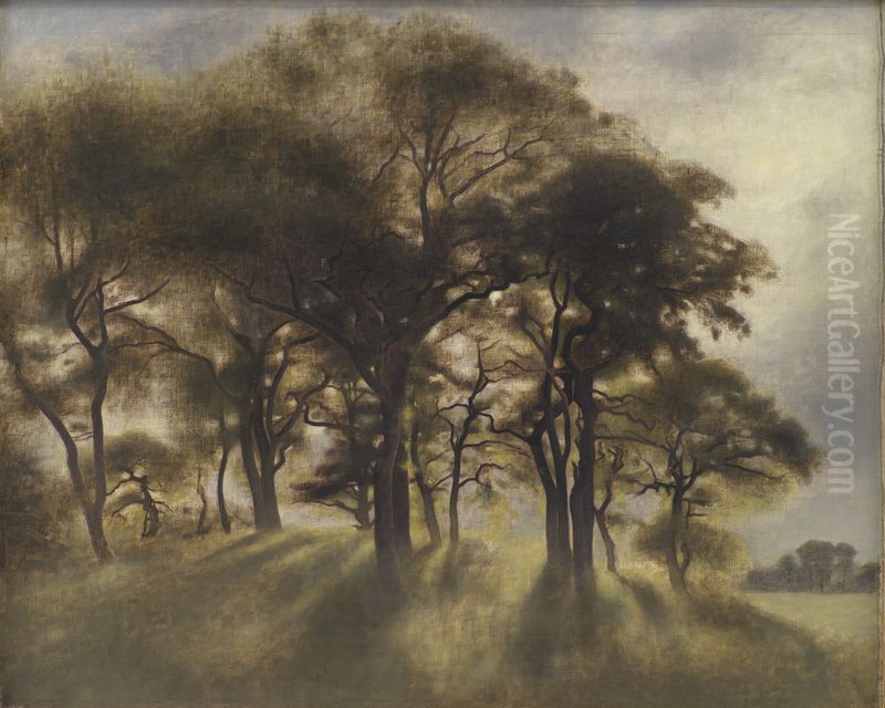 Near Fortunen, Jaegersborg Deer Park, North of Copenhagen Oil Painting by Vilhelm Hammershoi