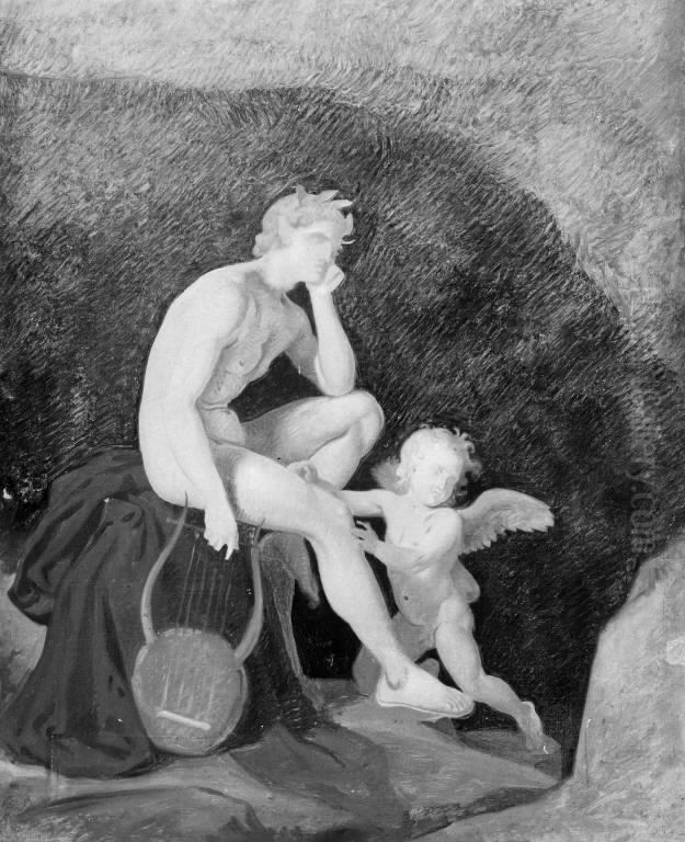 Orpheus Ascending from Tartarus Oil Painting by Constantin Hansen