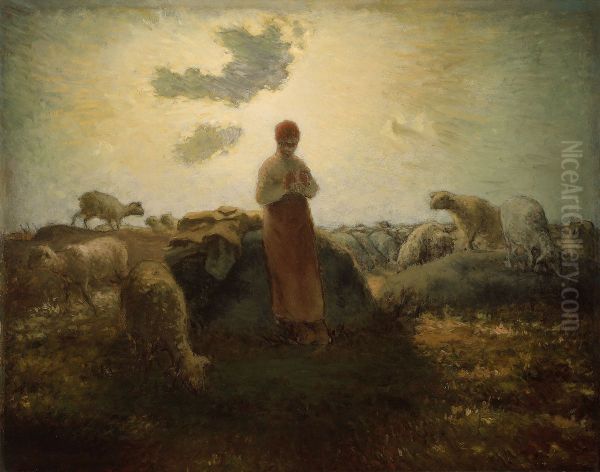 The Keeper of the Herd Oil Painting by Jean-Francois Millet