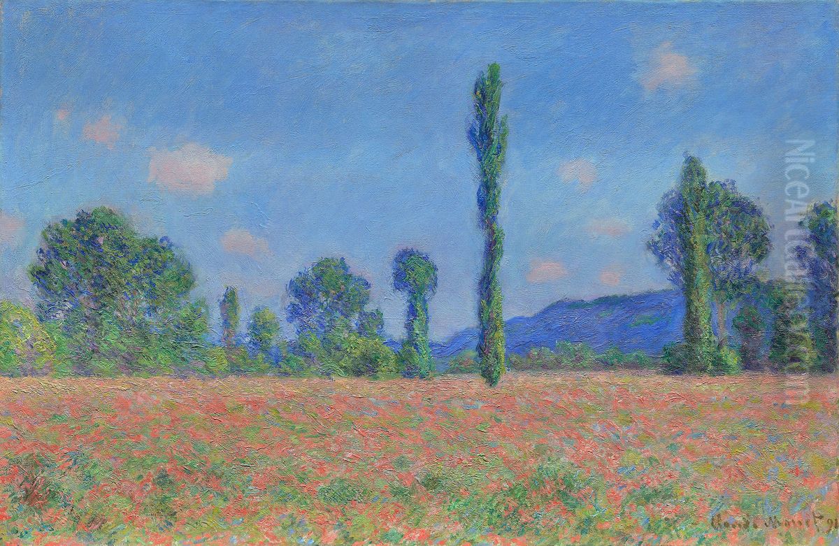 Poppy Field (Giverny) Oil Painting by Claude Oscar Monet