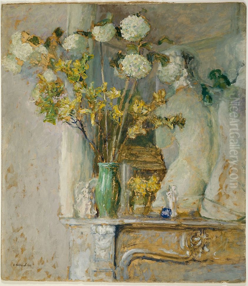 Guelder Roses and the Venus of Milo Oil Painting by Jean-Edouard Vuillard