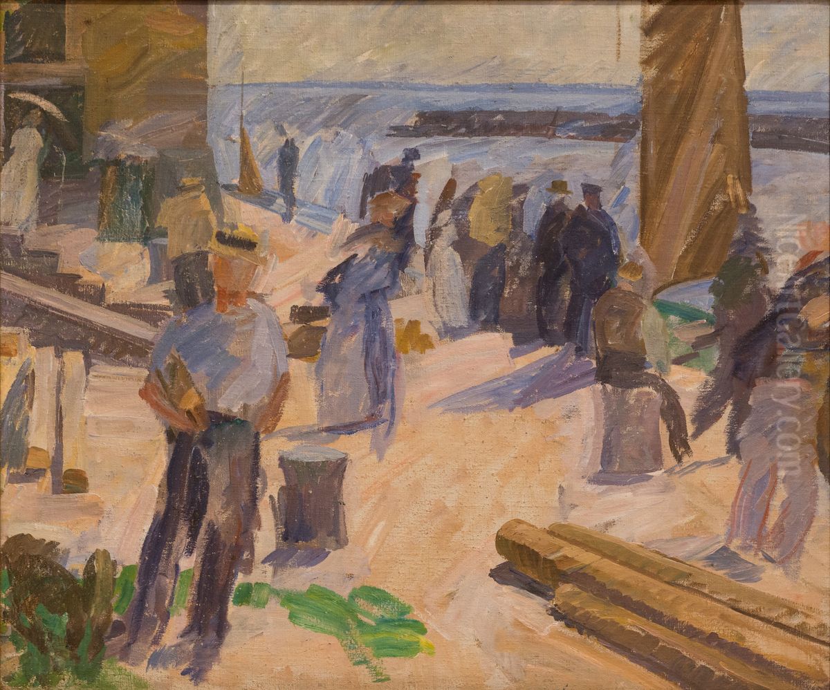 Postbaden  kommer. Christianso Oil Painting by Edvard Weie