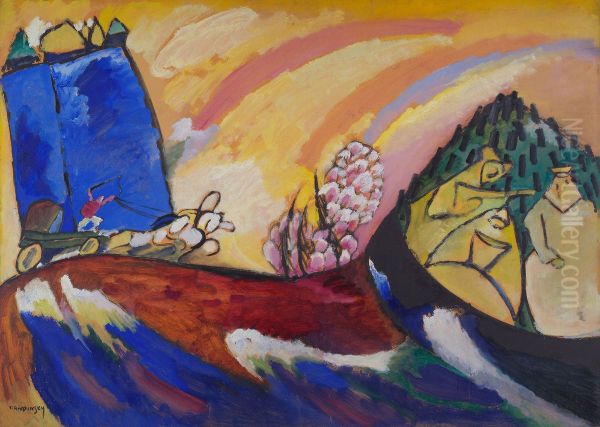 Painting with Troika Oil Painting by Wassily Kandinsky