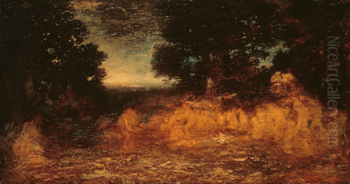 Ghost Dance (The Vision of Life) Oil Painting by Ralph Albert Blakelock