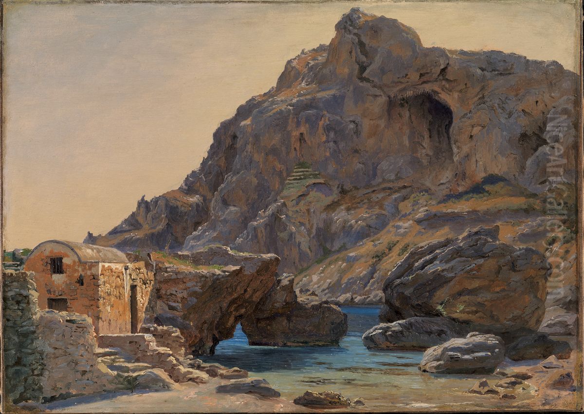 Afternoon Light Oil Painting by Thorald Laessoe Afternoon Light Oil Painting by Thorald Laessoe