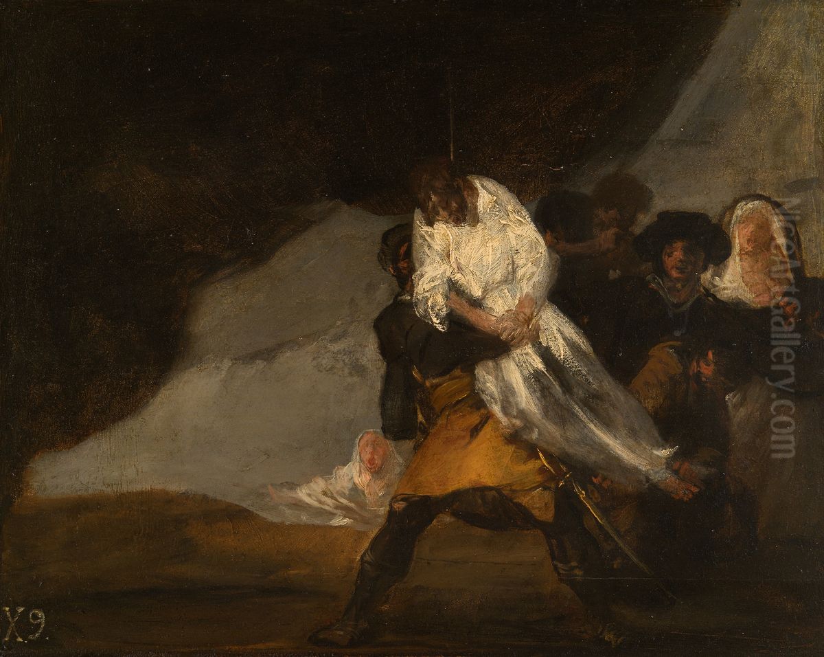 Powieszony mnich Oil Painting by Francisco Goya Fuendetodos