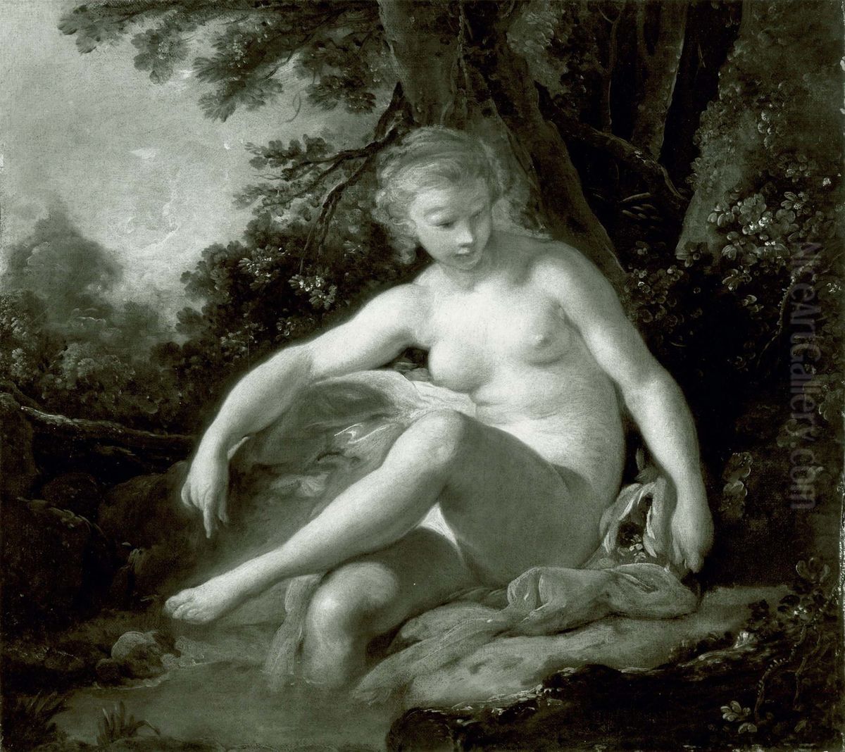 Bathing Nymph Oil Painting by Francois Boucher