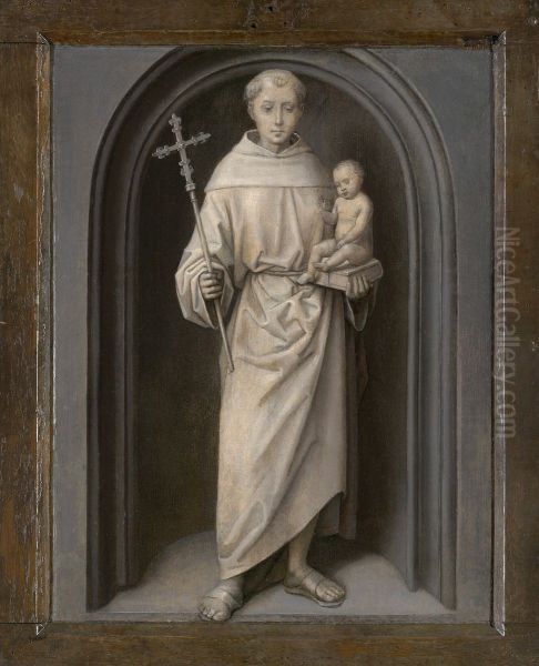 Saint Anthony of Padua Oil Painting by Hans Memling