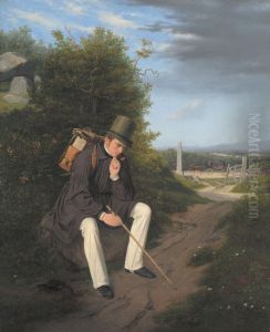 An Artist Resting by the Roadside