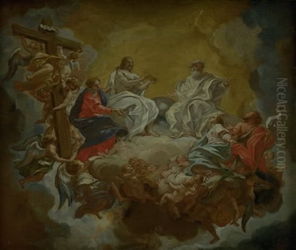 St Agnes in Glory Oil Painting by Giovanni Battista Gaulli