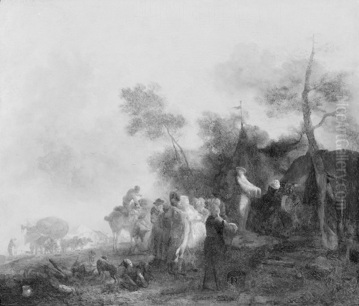 The Show (La Parade) Oil Painting by Nicolas-Antoine Taunay