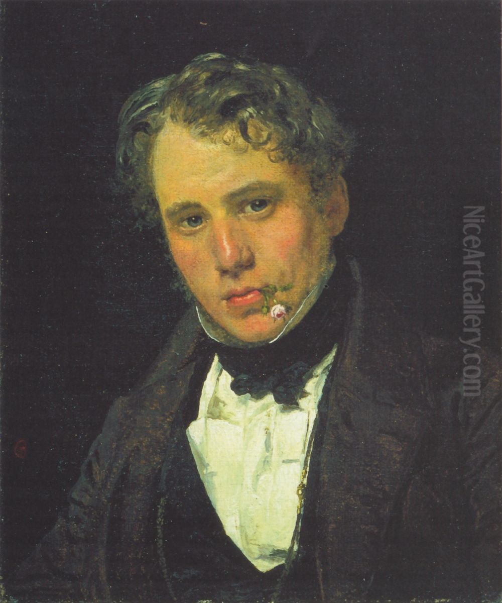 Portraet af Wilhelm Marstrand. Oil Painting by Christen Kobke