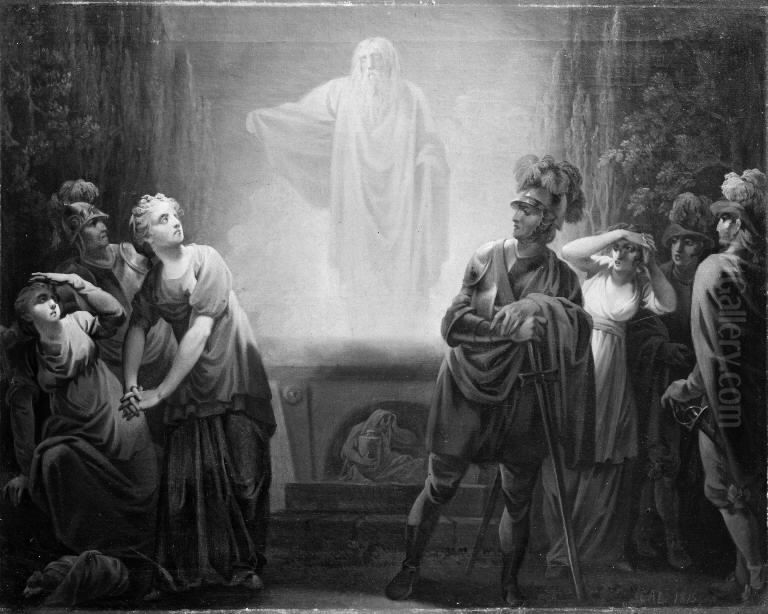 Melampe, V. akt, 9. scene Oil Painting by Christian August Lorentzen