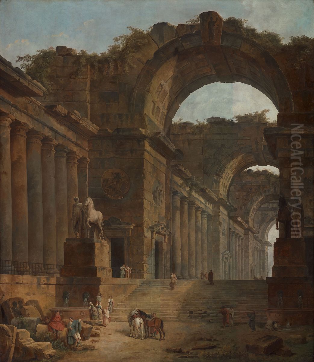 The Fountains Oil Painting by Hubert Robert