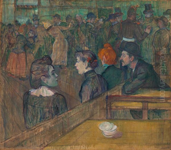 Moulin de la Galette Oil Painting by Henri De Toulouse-Lautrec