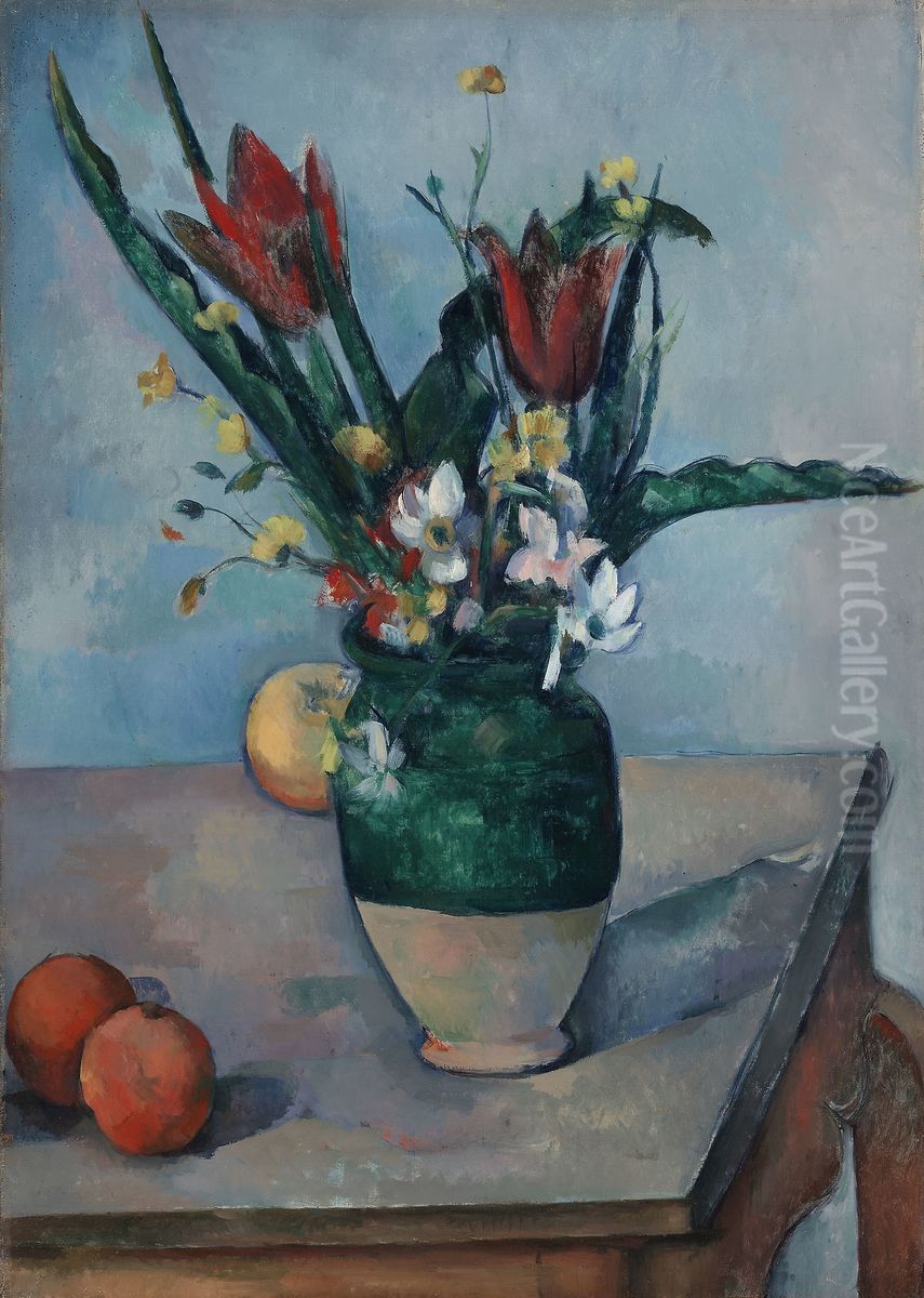The Vase of Tulips Oil Painting by Paul Cezanne