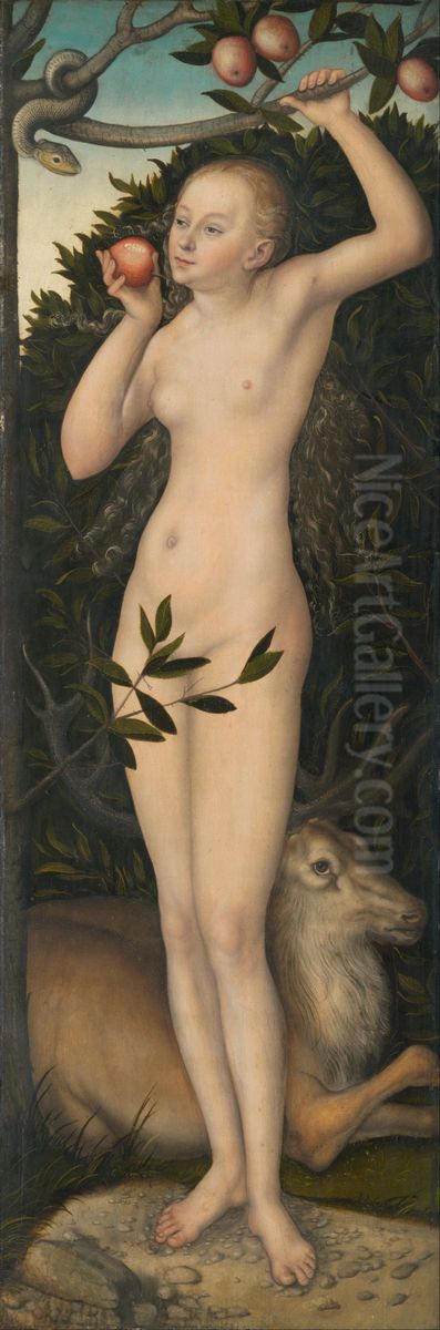 Eve Oil Painting by Lucas Cranach the Elder