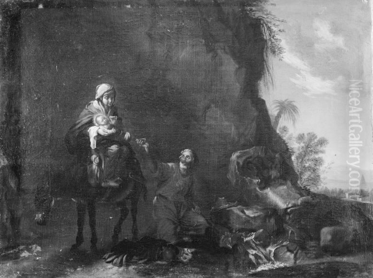 The Flight into Egypt Oil Painting by Jan Miel