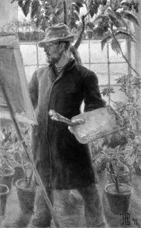 Maleren Harald Holm Oil Painting by Henry Lorup
