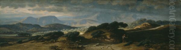 Storm in Umbria Oil Painting by Elihu Vedder