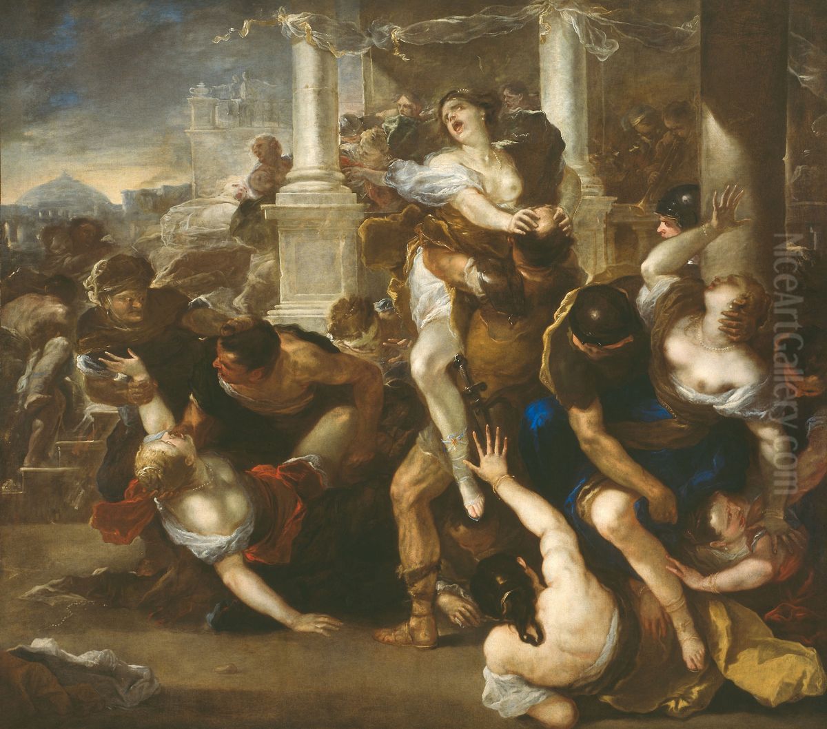 The Abduction of the Sabine Women Oil Painting by Luca Giordano