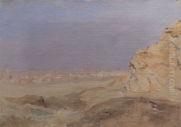 View against Cairo Oil Painting by Laurits Tuxen