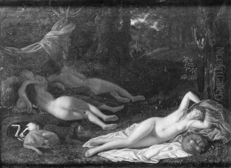 Diana and Nymphs Oil Painting by Eglon van der Neer