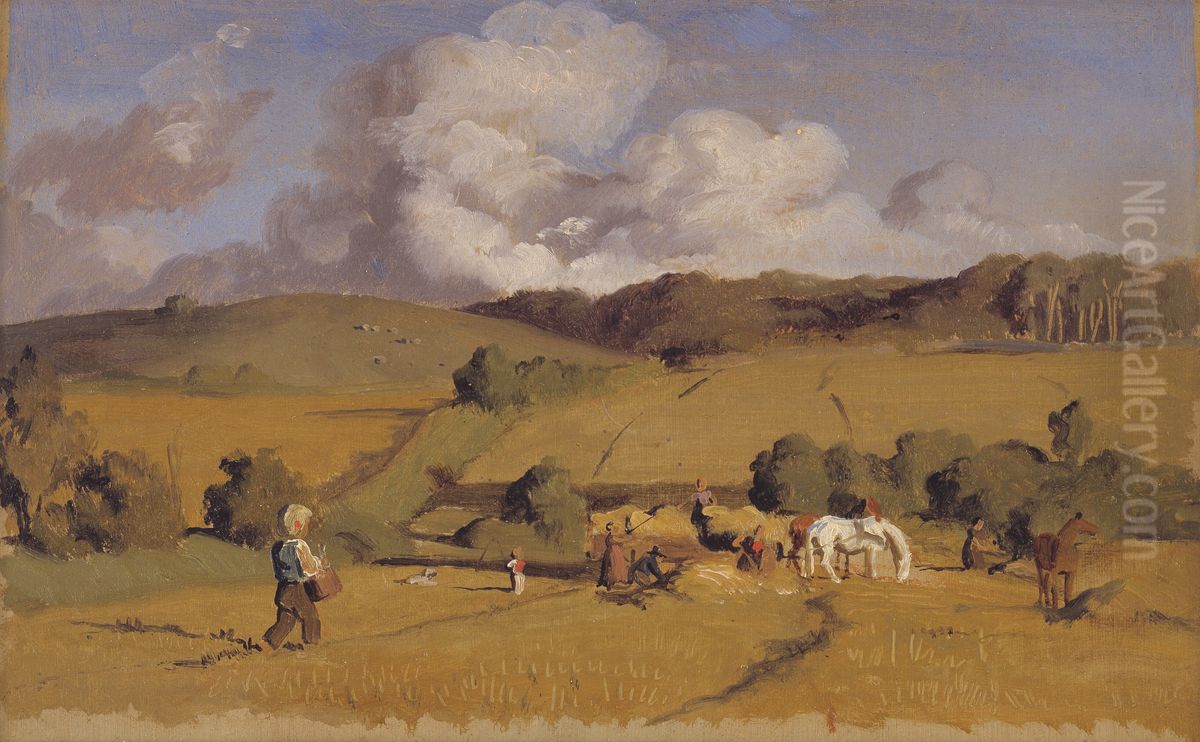 Landscape near Holmstrup, Zealand Oil Painting by Lorenz Frolich