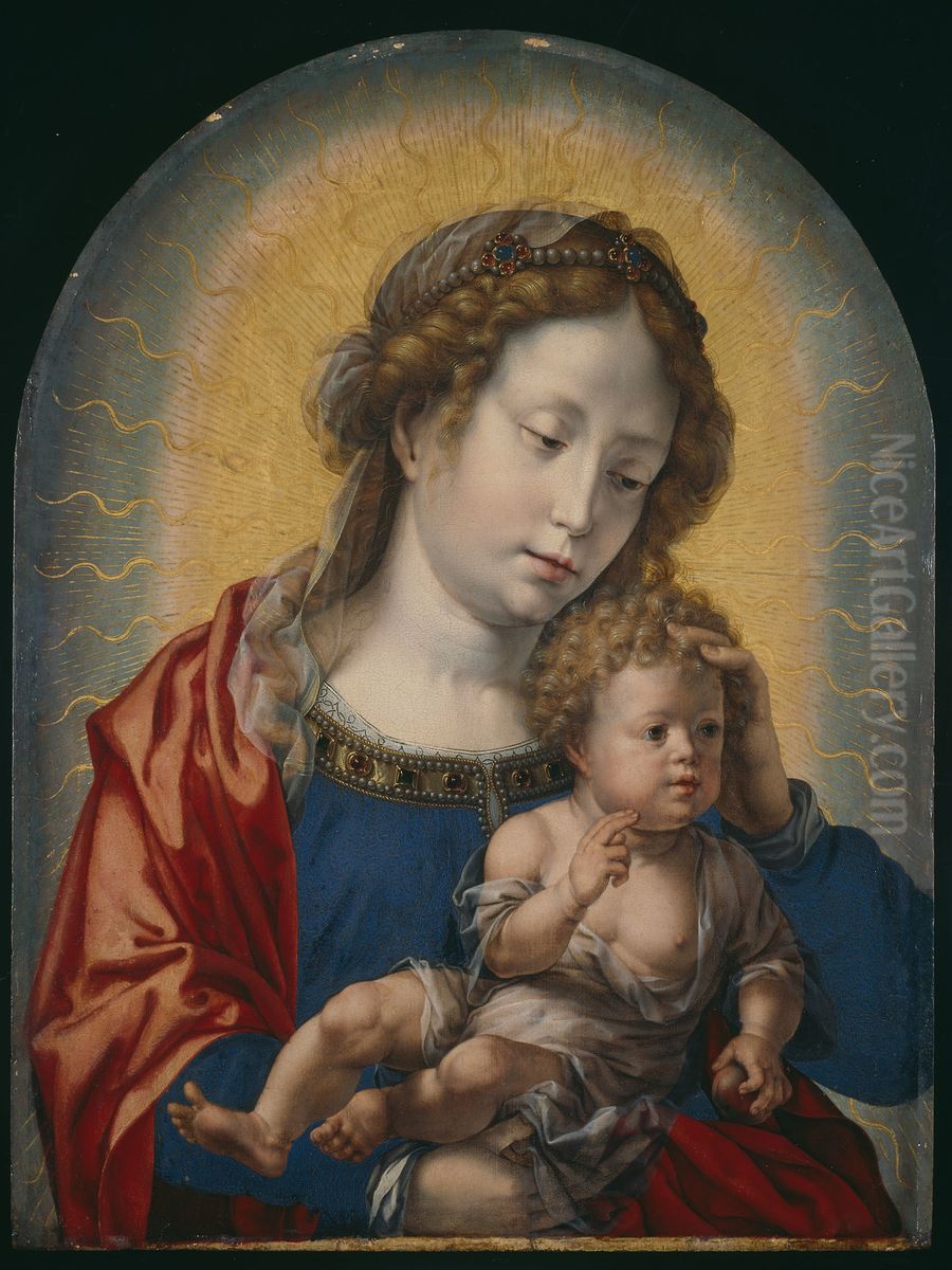 Madonna with Child Oil Painting by Jan Gossaert