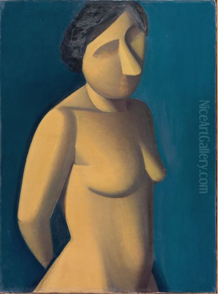 Kvindelig model Oil Painting by Vilhelm Lundstrom