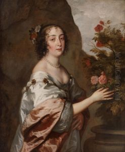 Portraet af en kvinde som Flora