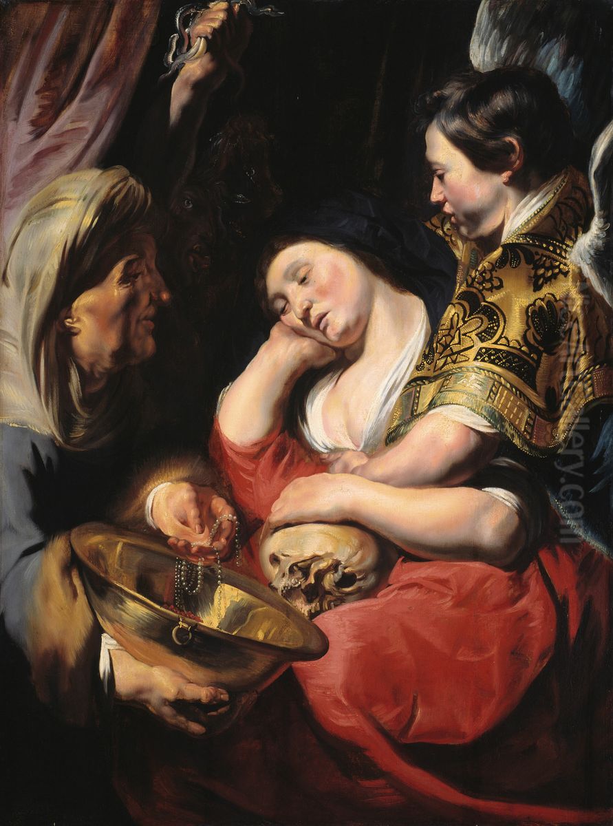 The Temptation of the Magdalene Oil Painting by Jacob Jordaens