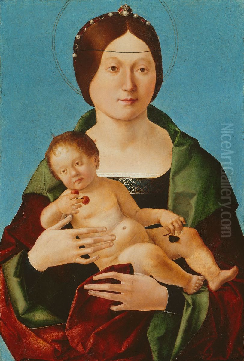 Virgin and Child Oil Painting by Ercole de' Roberti