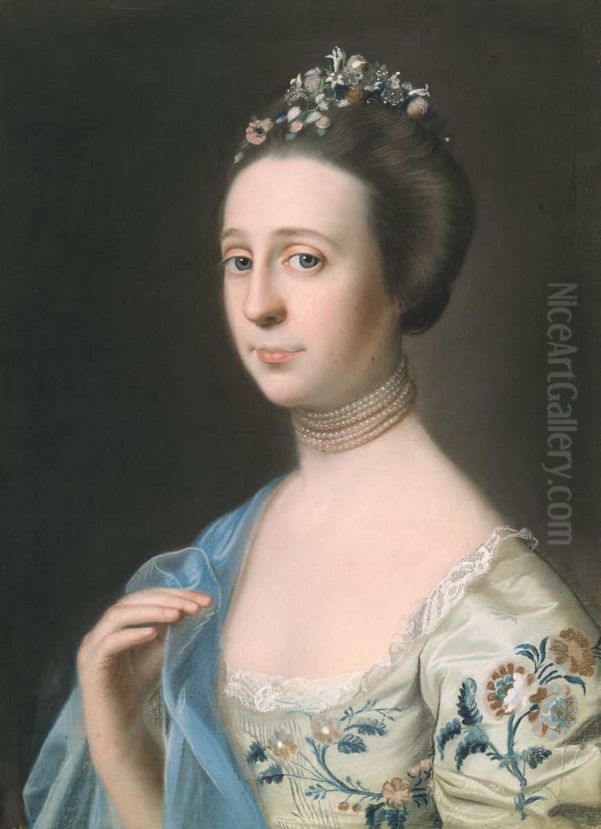 Mrs. Henry Hill (Anna Barrett) Oil Painting by John Singleton Copley