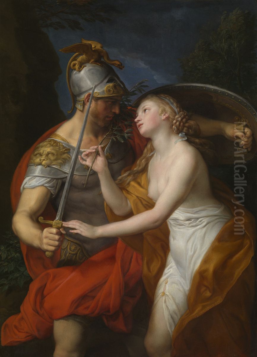 Allegory of Peace and War Oil Painting by Pompeo Batoni Allegory of Peace and War Oil Painting by Pompeo Batoni
