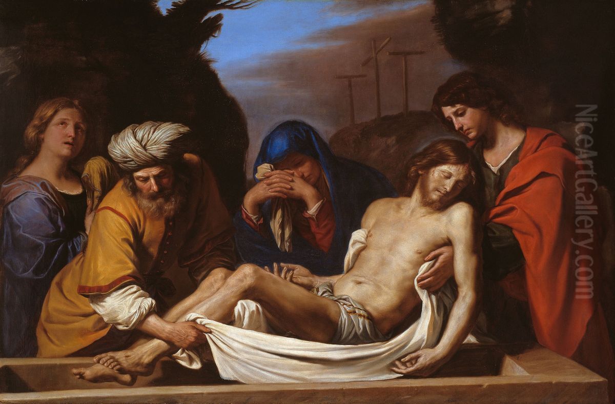 The Entombment Oil Painting by Giovanni Francesco Barbieri