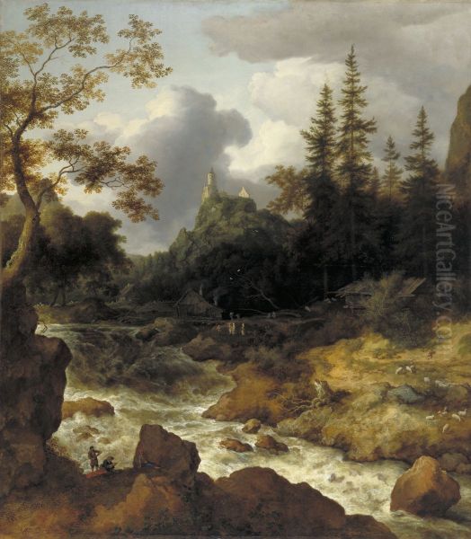 Norwegian Scenery Oil Painting by Allaert van Everdingen