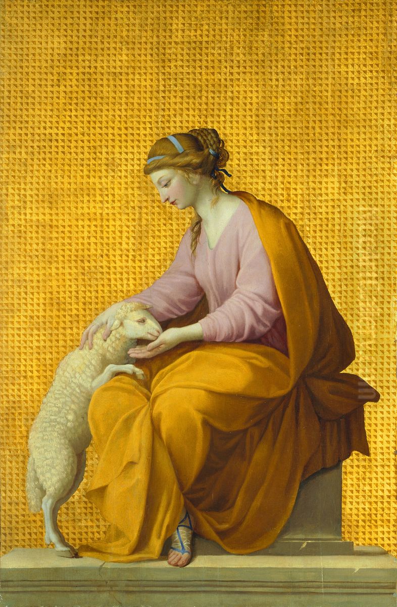 Meekness Oil Painting by Eustache Le Sueur