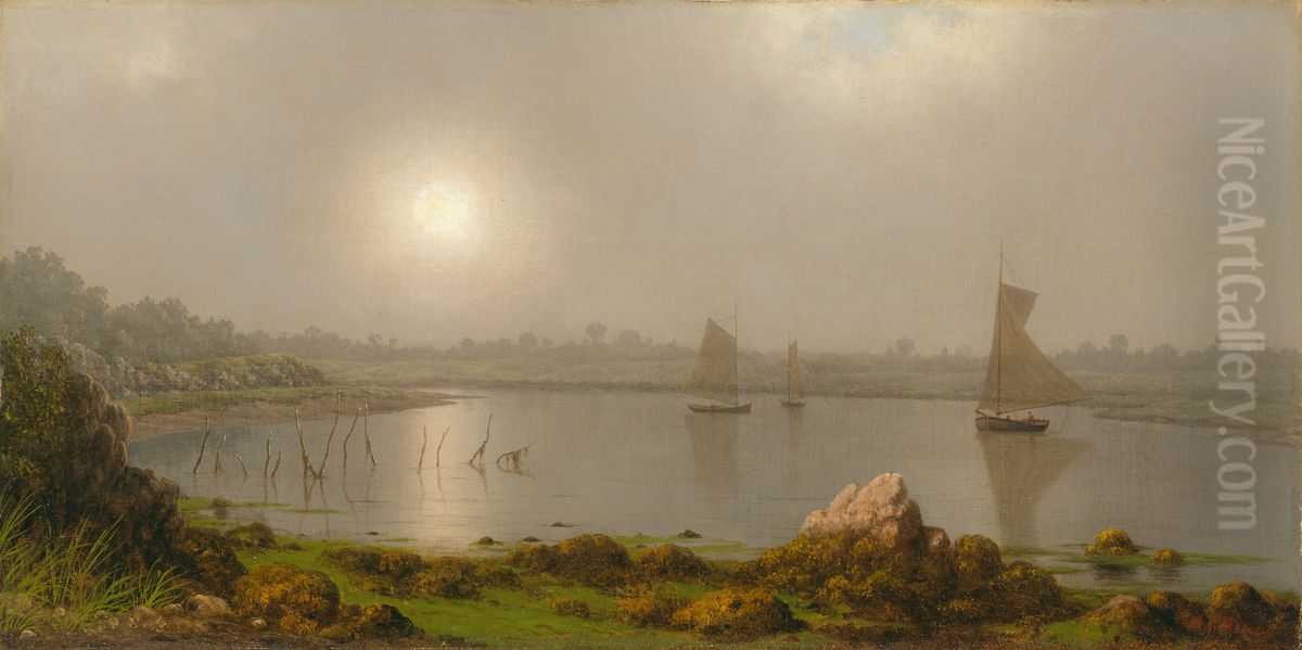 York Harbor, Coast of Maine Oil Painting by Martin Johnson Heade