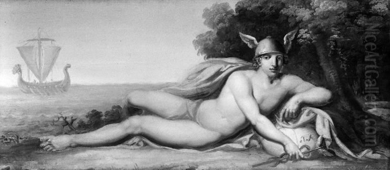 Mercury by the Seashore Oil Painting by Nicolai Abildgaard
