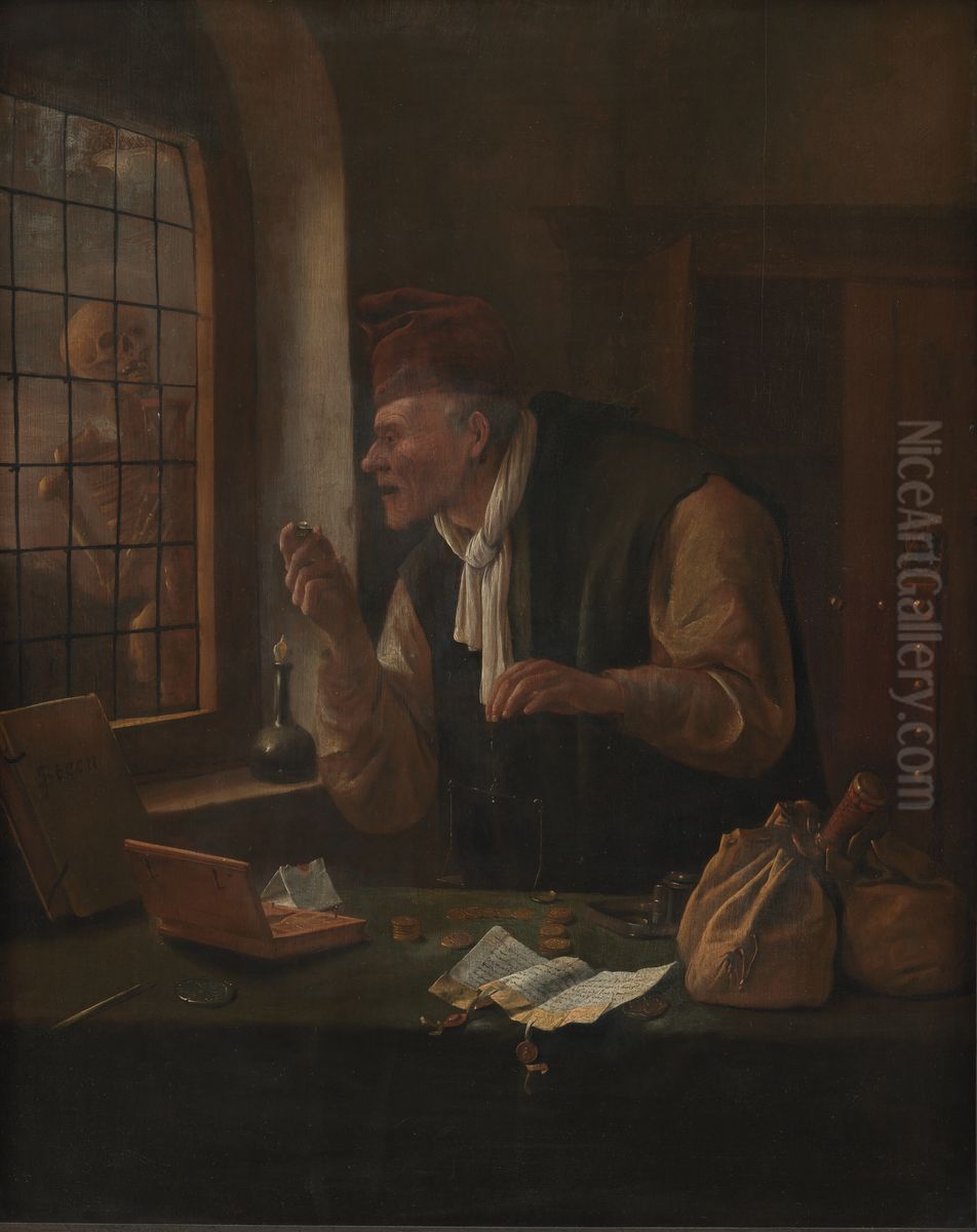 De vrek (Den gerrige) Oil Painting by Jan Steen