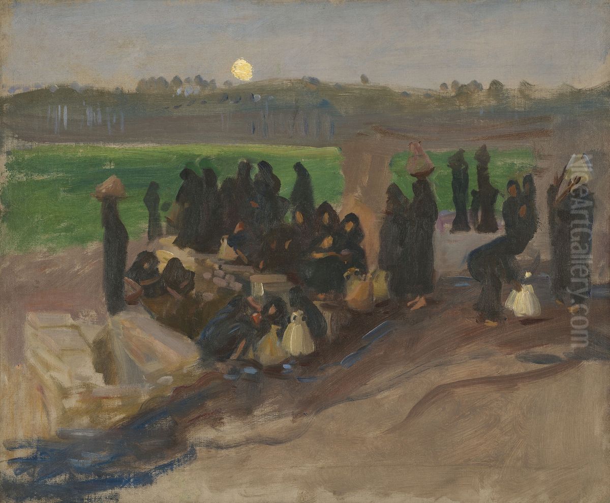 Water Carriers on the Nile Oil Painting by John Singer Sargent